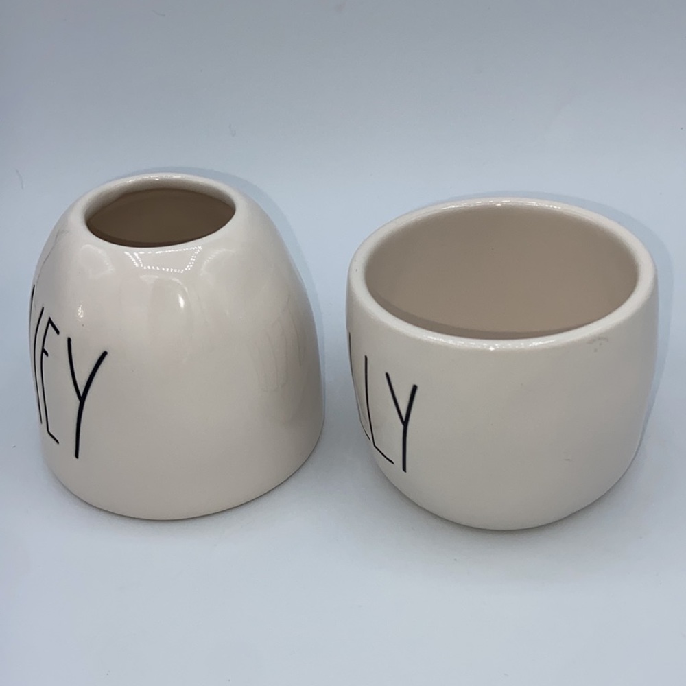 RAE DUNN Set 2 HONEY & JELLY Jars Vase Containers - Picture 3 of 11